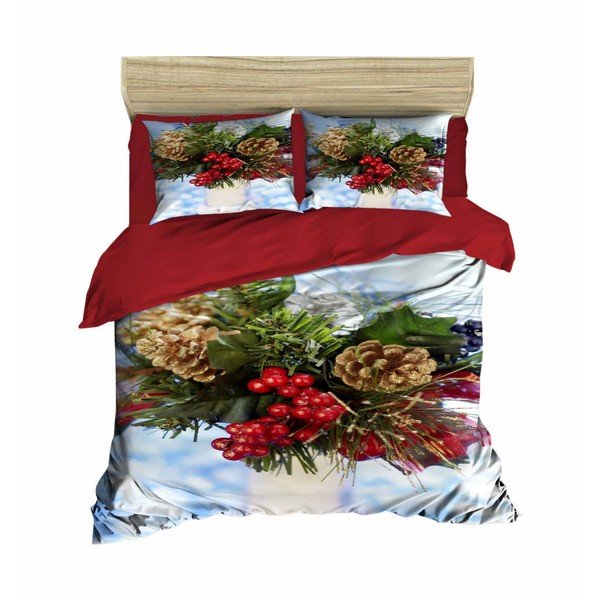 Biancheria da letto natalizia per letto matrimoniale Leah, 200 x 220 cm - Mijolnir
