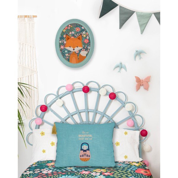 Cuscino blu in misto lino Inside Out, 50 x 35 cm - Little Nice Things-image-1