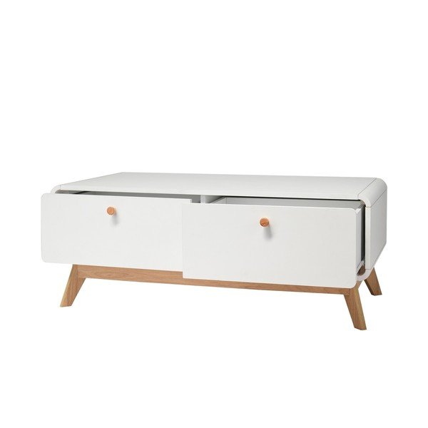 Tavolo TV bianco 100x40 cm Cassie - Støraa-image-3