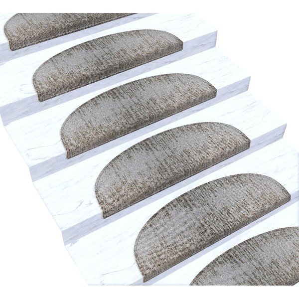 Set di tappeti grigio-beige per scale 16 pz 20x65 cm Horizon – Vitaus-image-1