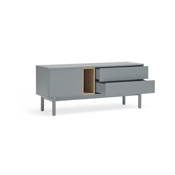 Tavolo TV blu-grigio 140x56 cm Corvo - Teulat-image-2
