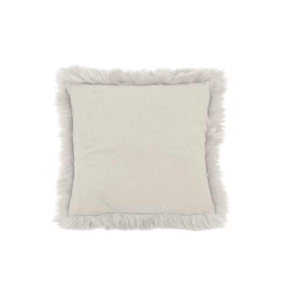 Cuscino in pelle di pecora bianca, 45 x 45 cm - Tiseco Home Studio-image-3