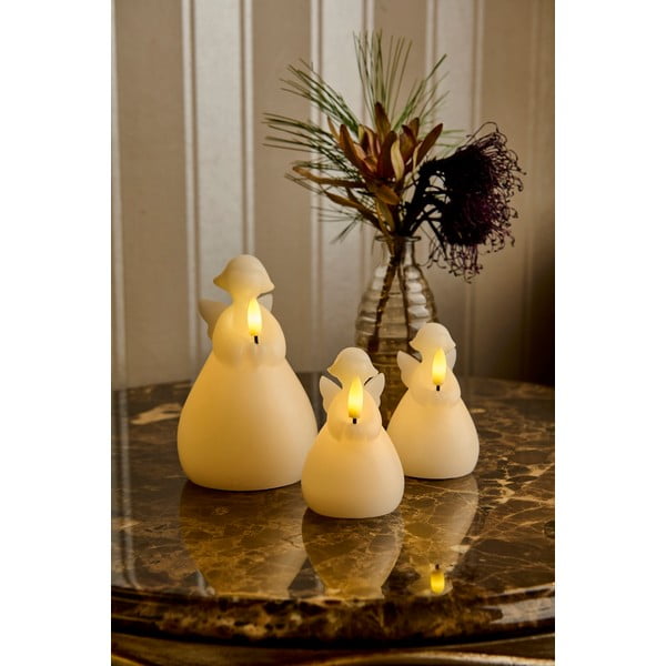 Decorazione natalizia luminosa bianca 2 pz ø 6,5 cm Lucia – Sirius-image-2