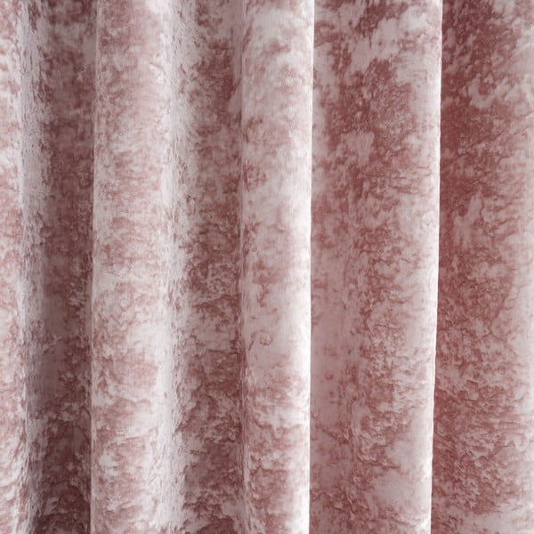 Tende rosa in set da 2 168x229 cm Crushed Velvet - Catherine Lansfield-image-2