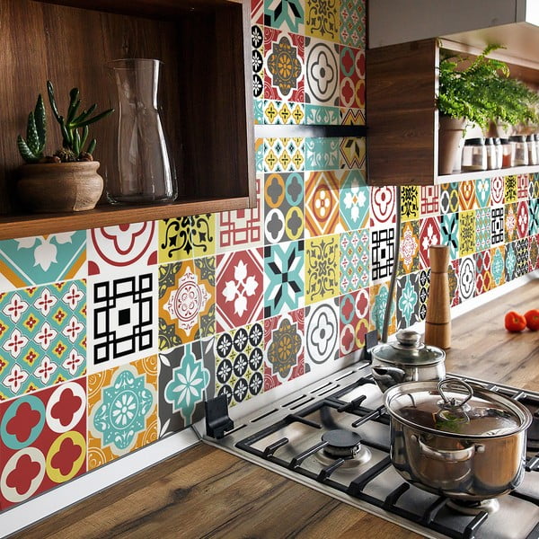 Set di 24 adesivi murali Montecito, 15 x 15 cm - Ambiance-image-1