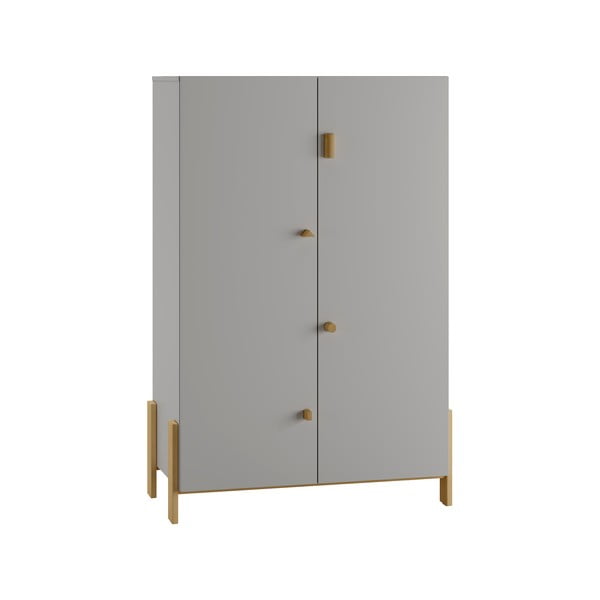 Armadio per bambini grigio chiaro 100x170 cm Cube - Pinio-image-3