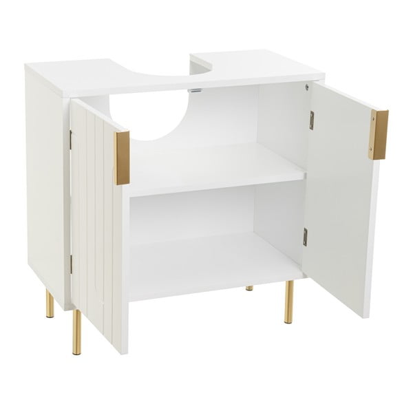 Mobile bianco sotto il lavabo 60x60 cm - Casa Selección-image-2