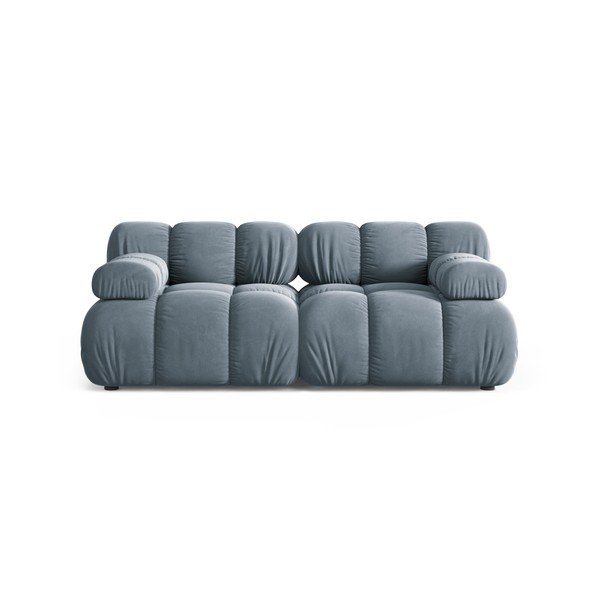 Divano componibile grigio con rivestimento in velluto 188 cm – Micadoni 