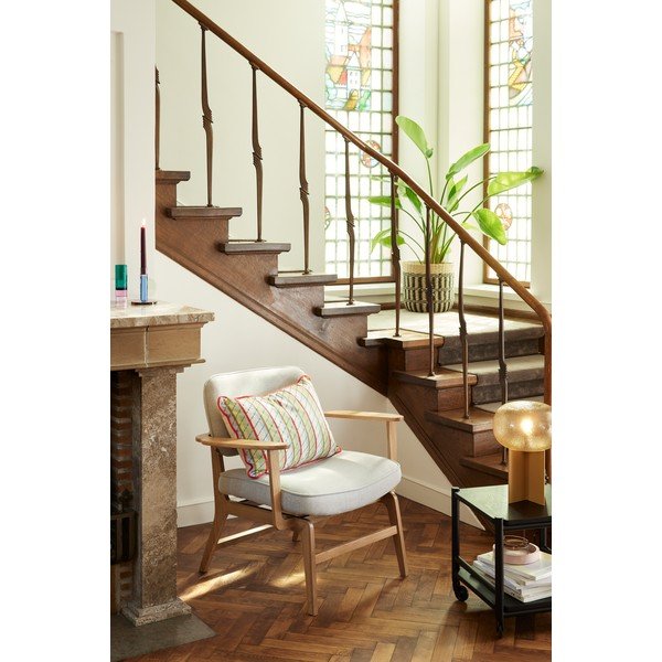 Lampada da tavolo arancione con paralume in vetro (altezza 36 cm) Podium - Hübsch-image-3