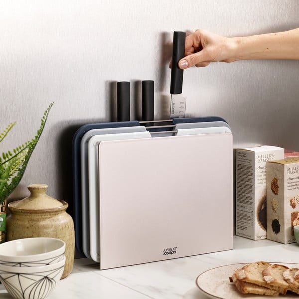 Set di 3 taglieri e coltelli con supporto Nest Plus - Joseph Joseph-image-4