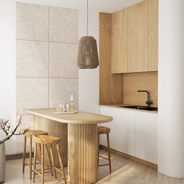 Set di pannelli acustici in tessuto 2 pz 60x60 cm Terrazzo – Styler-image-1
