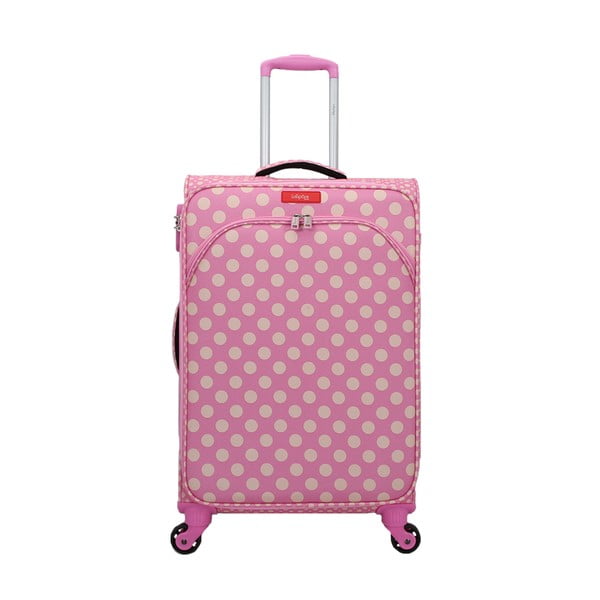 Valigia rosa su 4 ruote Lollipops Jenny, altezza 67 cm - LOLLIPOPS