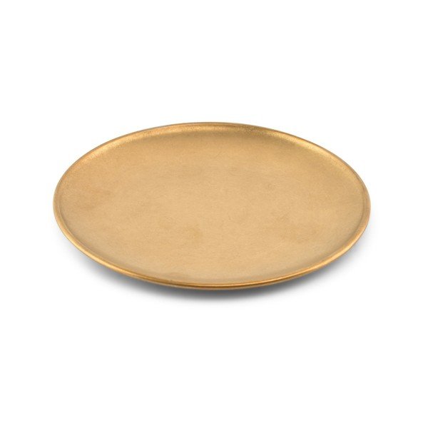 Piatto da dolce dorato in metallo ø 17 cm Serve – BonBistro-image-3