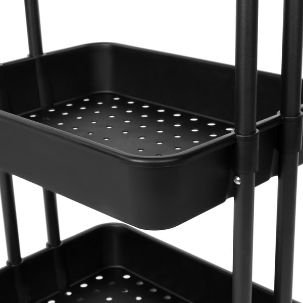 Scaffale mobile in plastica nera 43x36 cm Grena - Compactor-image-2