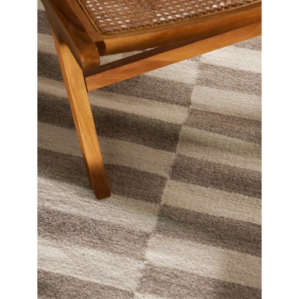 Passatoia bianca/grigia in lana reversibile/tessuta a mano 80x200 cm Vika – Hanse Home-image-2
