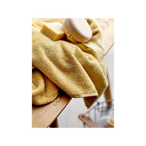 Asciugamano giallo in cotone biologico 70x140 cm Comfort - Södahl-image-2