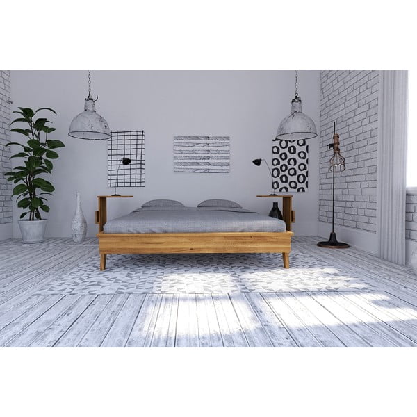 Letto matrimoniale in rovere 160x200 cm Retro - The Beds-image-4