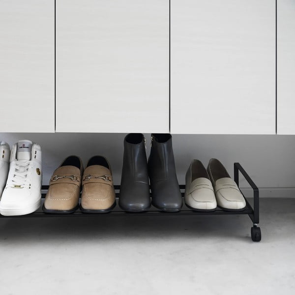 Scarpiera in metallo nero 83,5x14,5x27,5 cm Tower - YAMAZAKI-image-3