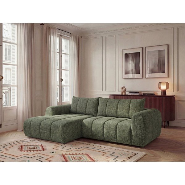 Divano angolare verde (con penisola a sinistra/con chaise lounge) Nesty – Bobochic Paris-image-1