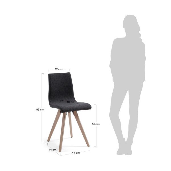 Sada 4 černých jídelních židlí La Forma Una-image-1
