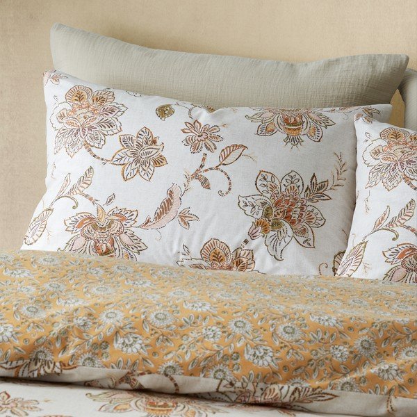 Biancheria da letto singola marrone-beige 135x200 cm Sahara Floral - Pineapple Elephant-image-3