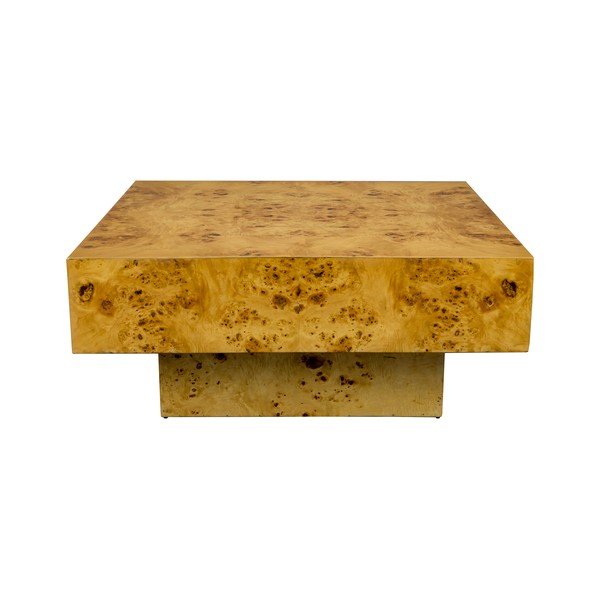 Tavolino da salotto di colore naturale con effetto noce 90x90 cm Quinn – Dutchbone