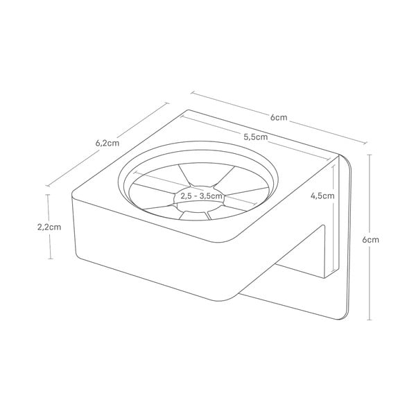 Supporto multifunzione in plastica bianca Film Hook - YAMAZAKI-image-2