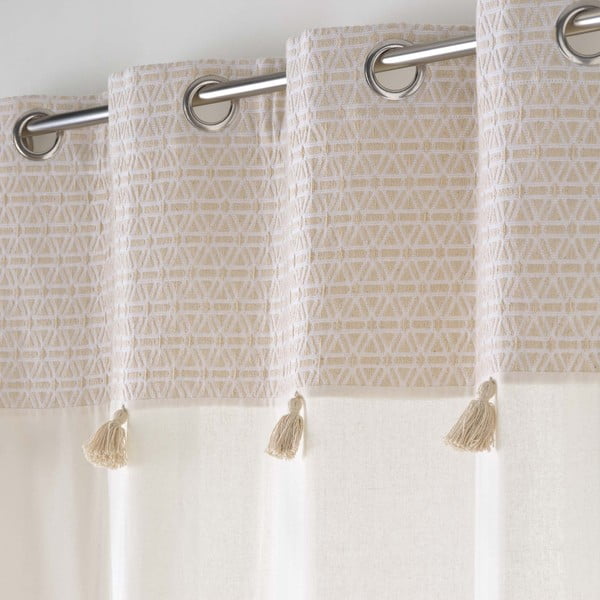 Tenda bianca/beige in misto cotone 140x240 cm Milano – douceur d'intérieur-image-2
