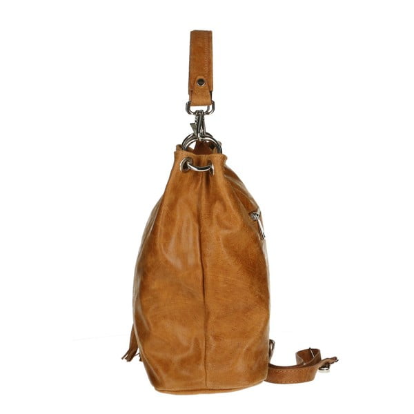 Borsa Pendella in pelle marrone cognac - Chicca Borse-image-2