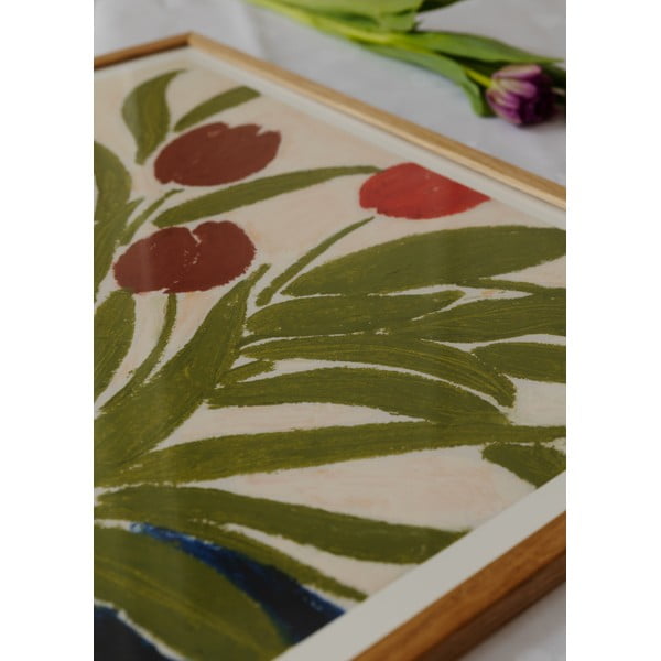 Poster 70x50 cm Tulips in a Blue Vase – Anine Cecilie Iversen – The Poster Club-image-2