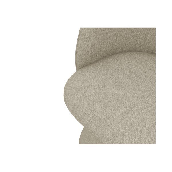 Sedia da pranzo beige in imbottito Maia – Makamii-image-4