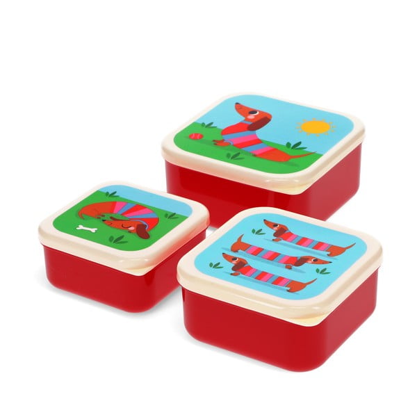 Scatola per bambini 3 pezzi Sausage Dog - Rex London-image-2