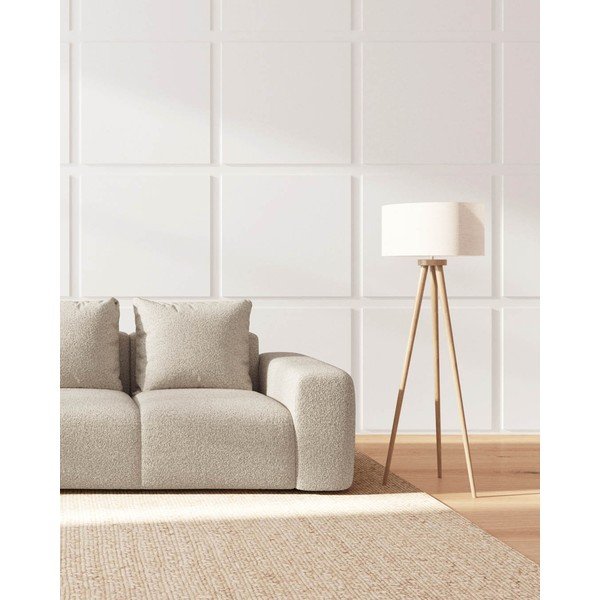 Divano in tessuto bouclé beige 287 cm Feiro - MESONICA-image-4