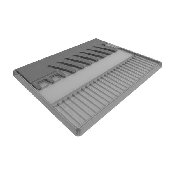 Scolapiatti pieghevole grigio scuro Space - Rotho-image-2