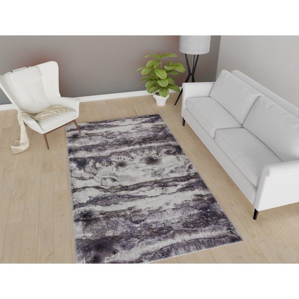 Tappeto grigio lavabile 200x80 cm - Vitaus-image-1