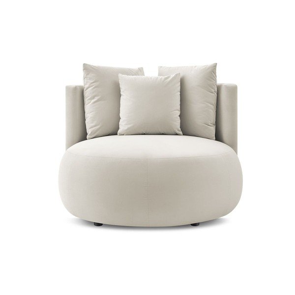 Poltrona beige con rivestimento in velluto Cesar – Bobochic Paris-image-3