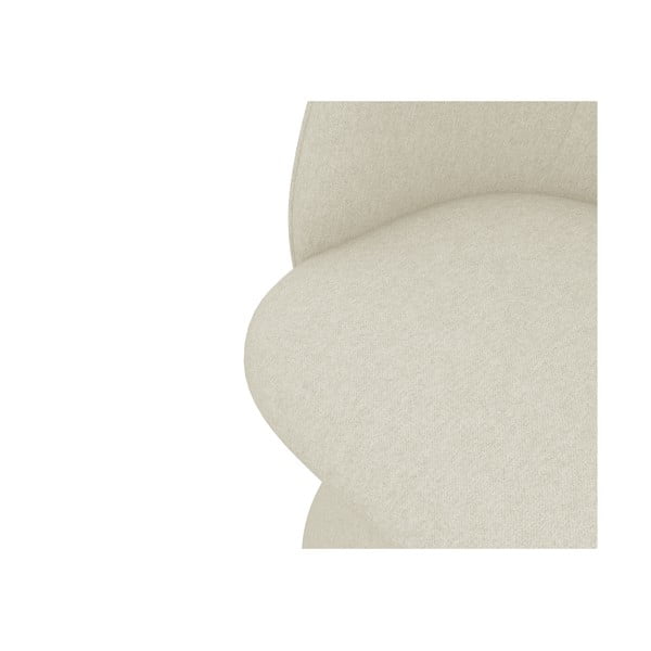 Sedia da pranzo color crema in imbottito Maia – Makamii-image-4