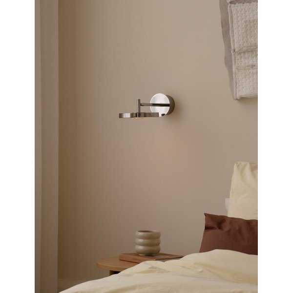 Lampada da parete LED color argento lucido con alimentazione a corrente con struttura flessibile/con intensità regolabile ø 15 cm Asteria Wall Short – UMAGE-image-3