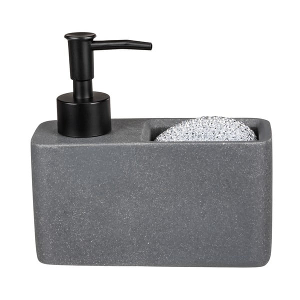 Dispenser di sapone grigio in poliresina 0,15 l Woya - Wenko-image-2