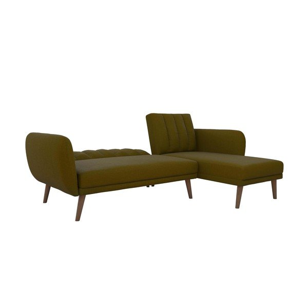 Divano letto verde divano angolare Brittany - Novogratz-image-4