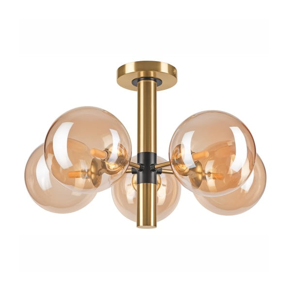 Lampada da soffitto color oro con paralume in vetro ø 15 cm Rollo - LAMKUR