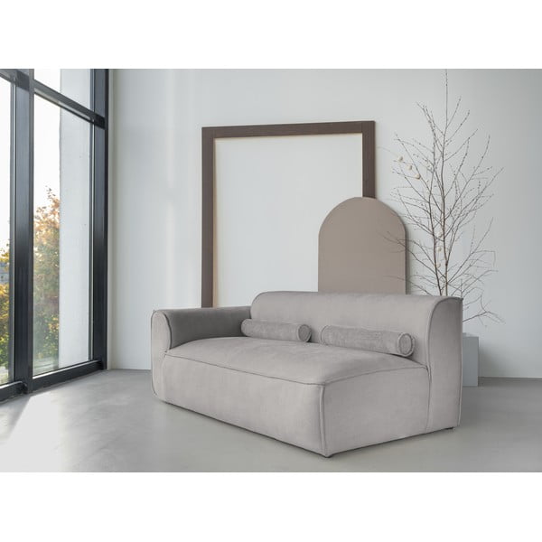 Divano componibile in grigio chiaro (con penisola a sinistra) Flex Felix – Miuform-image-1