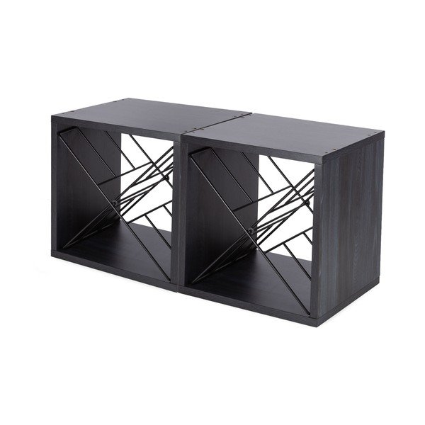 Portabottiglie nero per 12 bottiglie - Compactor-image-2