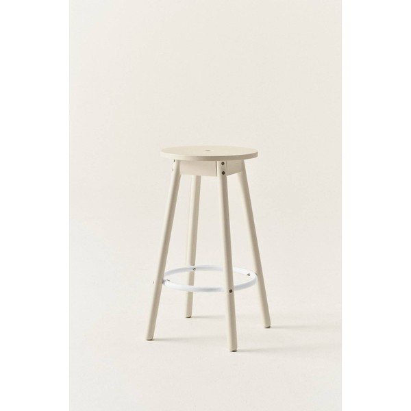 Sedia da bar grigia in pino massiccio (altezza della seduta 65 cm) Kinna – Jotex-image-1