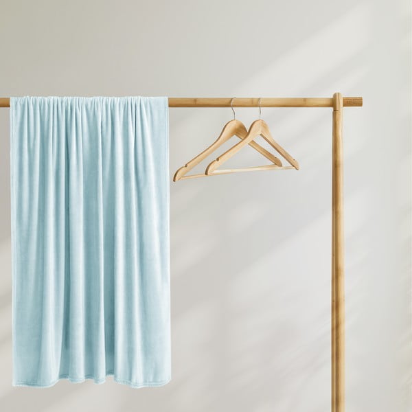 Coperta in microfibra azzurra , 160 x 210 cm Mic - DecoKing-image-4