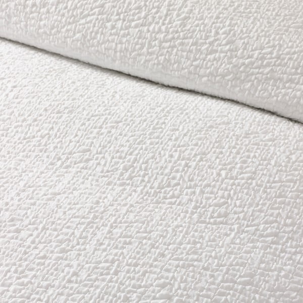 Set copripiumino e federa bianco in crêpe per letto singolo 135x200 cm Crinkle Seersucker – Catherine Lansfield-image-3