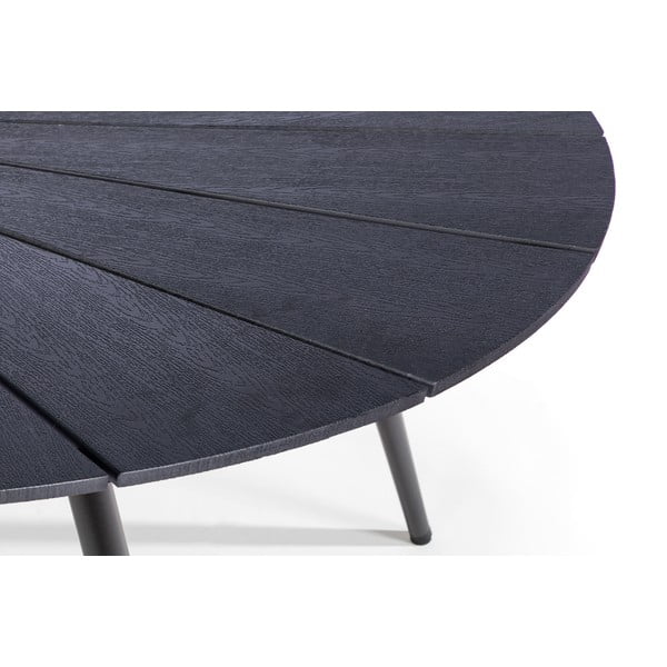 Tavolo da giardino nero con piano in legno d'arte e centro in pietra , 190 x 115 cm Marienlist - Bonami Selection-image-2