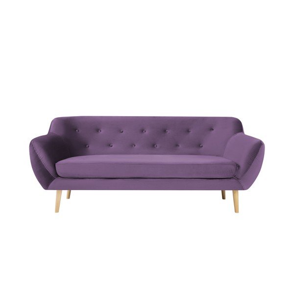 Divano a tre posti viola Amelie - Mazzini Sofas