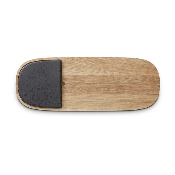 Tagliere in rovere con dettaglio nero Cibus - Bitz