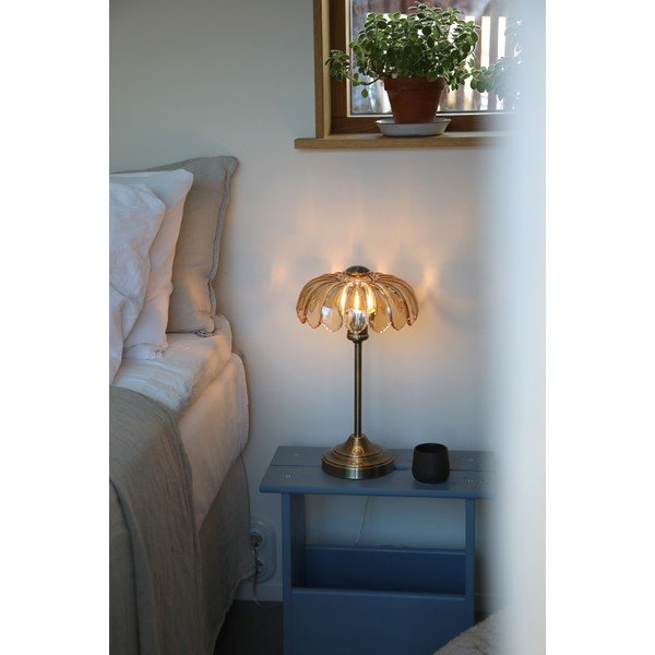 Lampada da tavolo color ottone/color ambra (altezza totale 43 cm) Kurage – Markslöjd-image-1